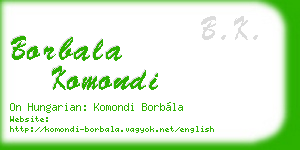 borbala komondi business card